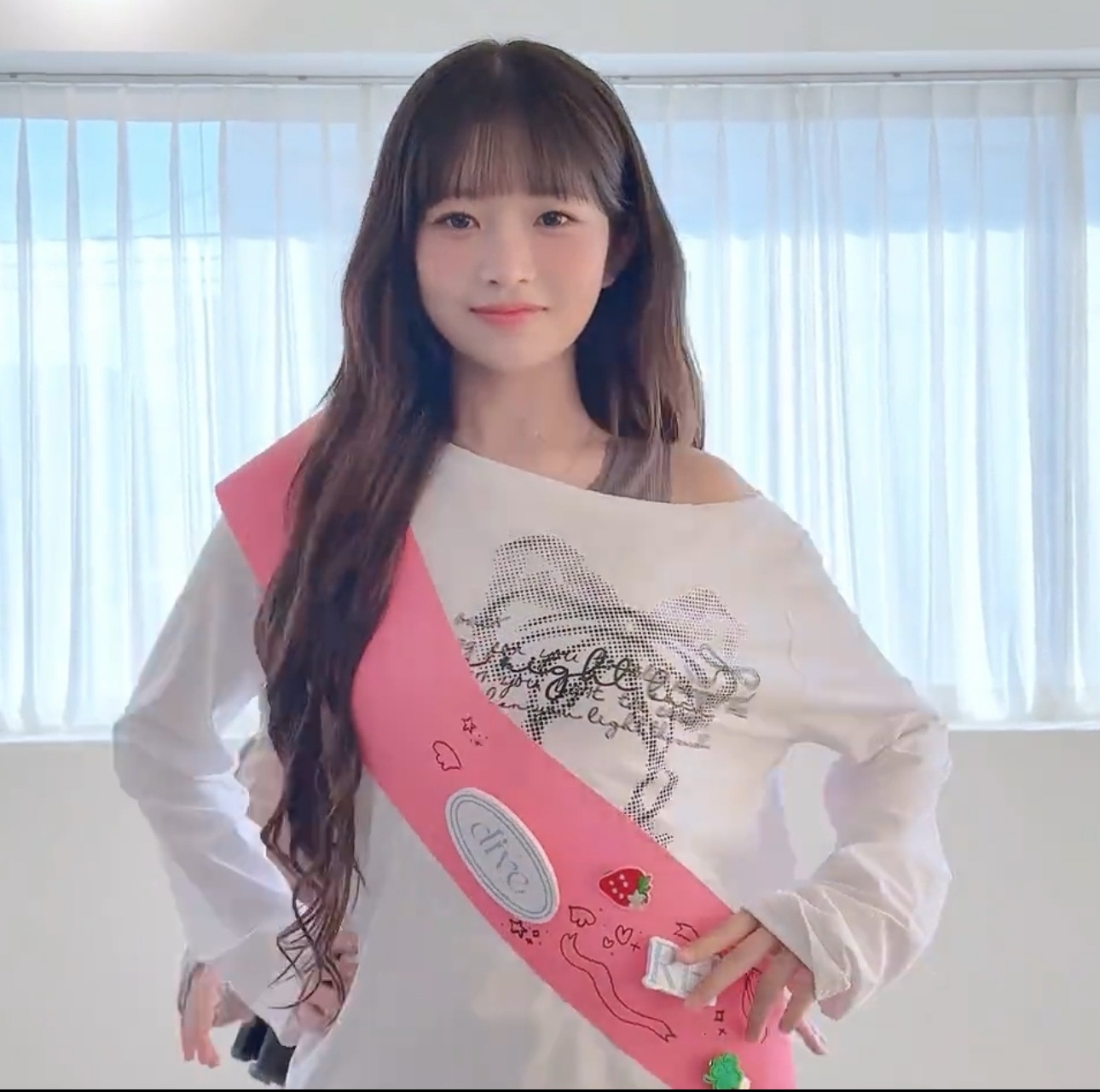 IVE REI Inspired Off-Shoulder Bow Top