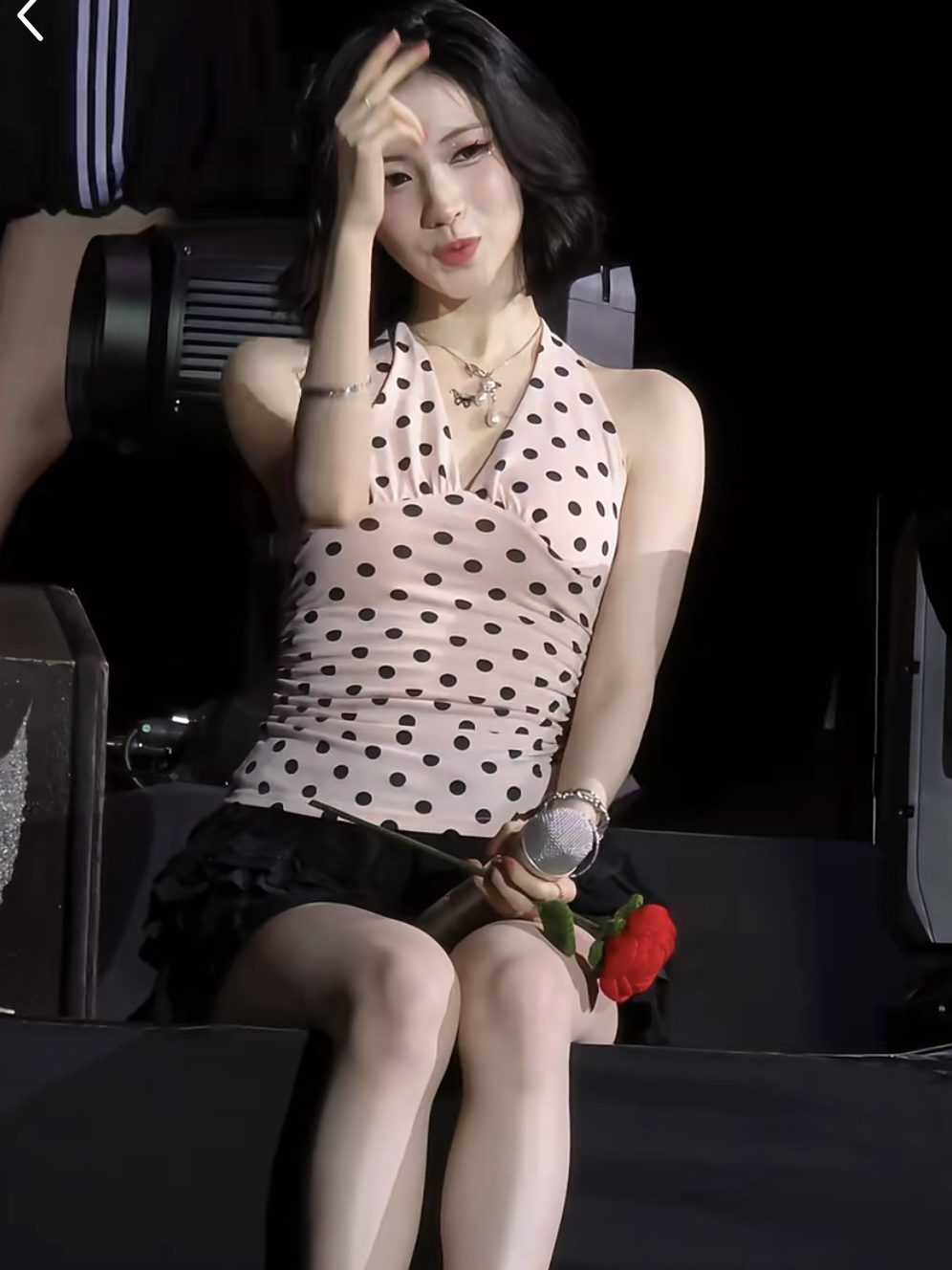 BabyMonster Asa Inspired Polka Dot Halter Top