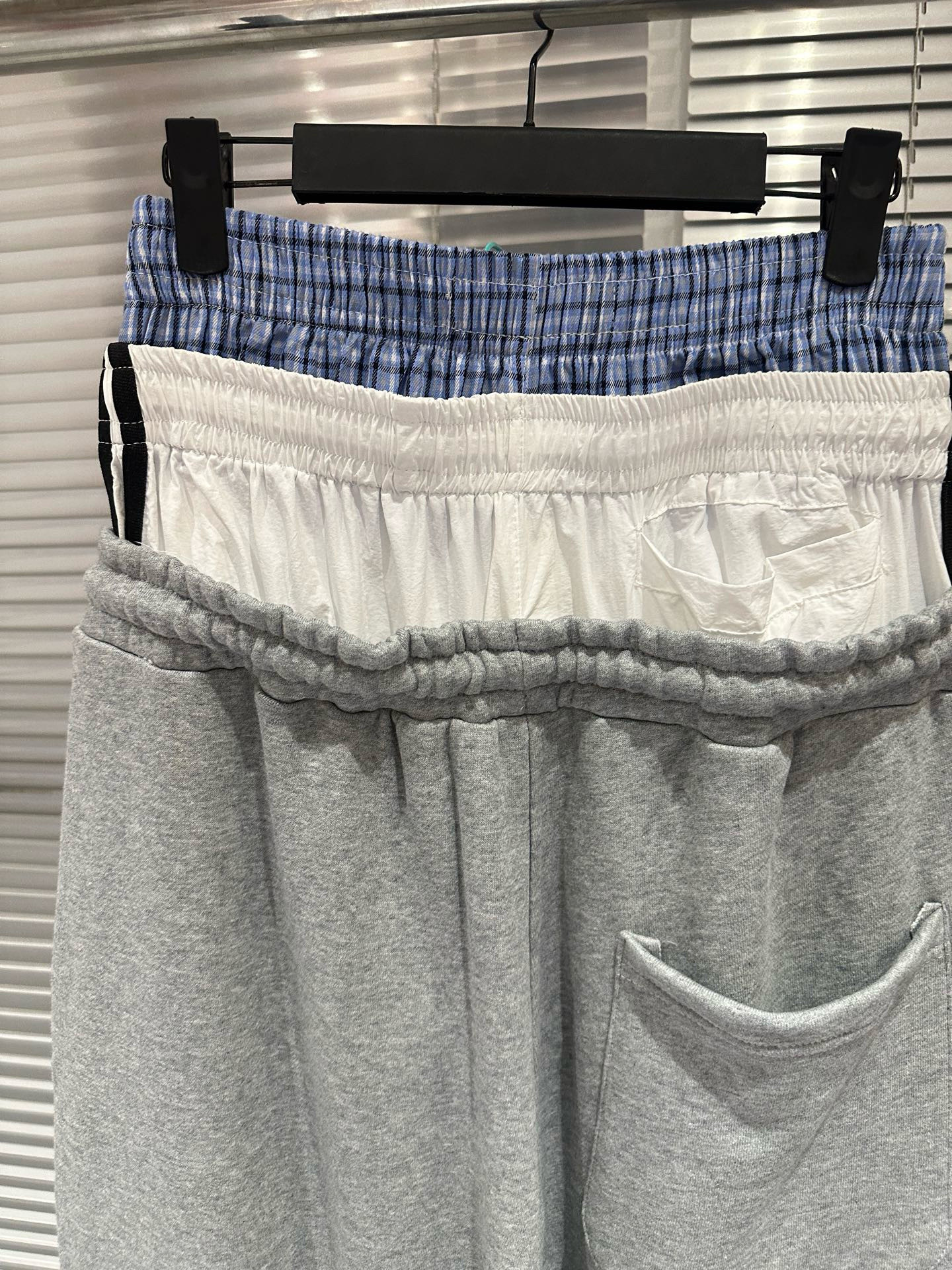 Enhypen Niki Inspired Drawstring Fake Three-Waist Paneled Sweatpants