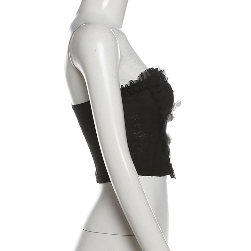 Bow Tie Tube Top-Outfitidea For Blinks BLACKPINK-Inspired Fashion