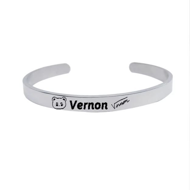 SEVENTEEN Fanmade Titanium Steel Cuff Bracelet