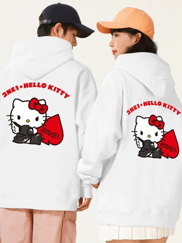 2NE1 15th Anniversary Hello Kitty Hoodie tshirt Set