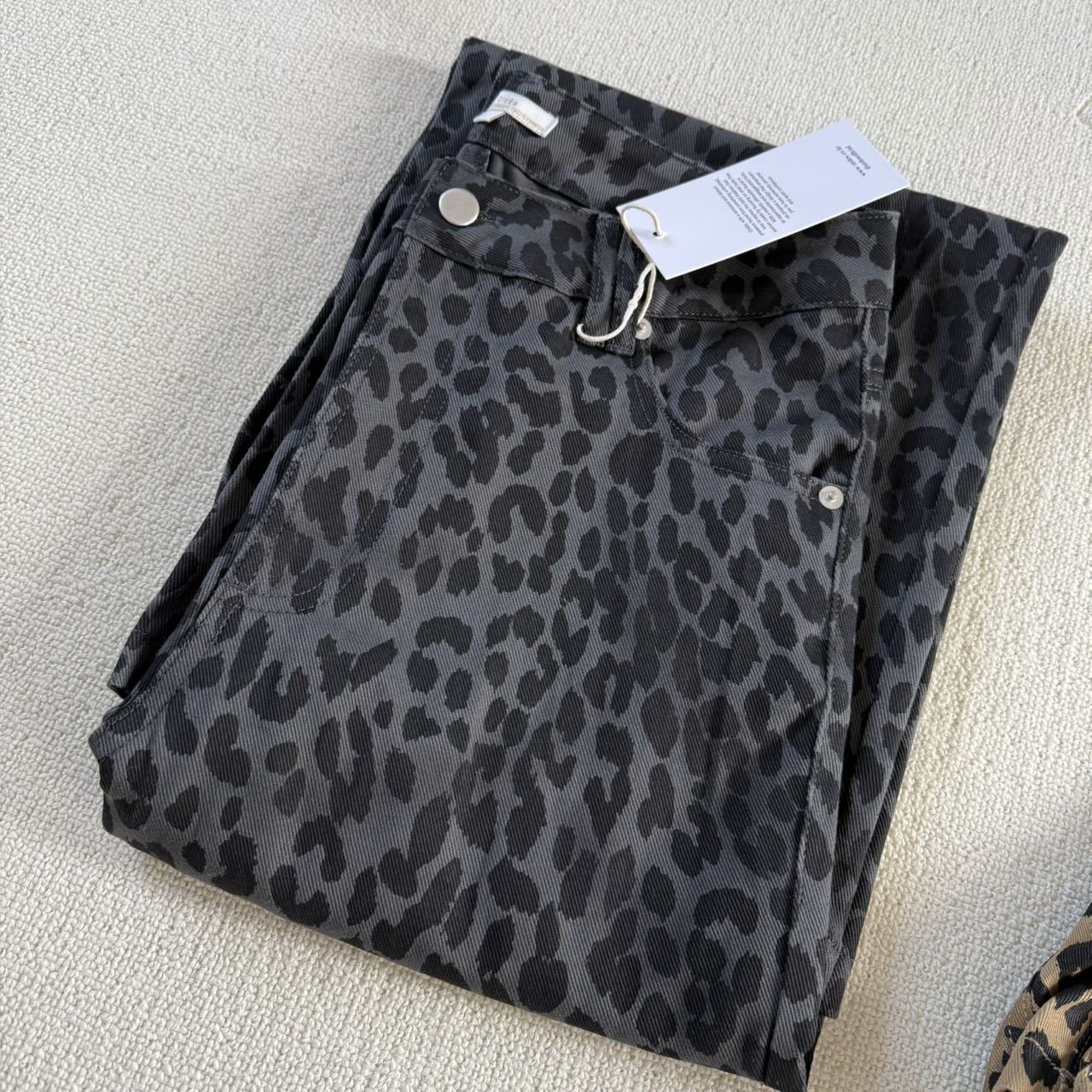 Leopard Print Wide Leg Jeans-Blackpink Jennie