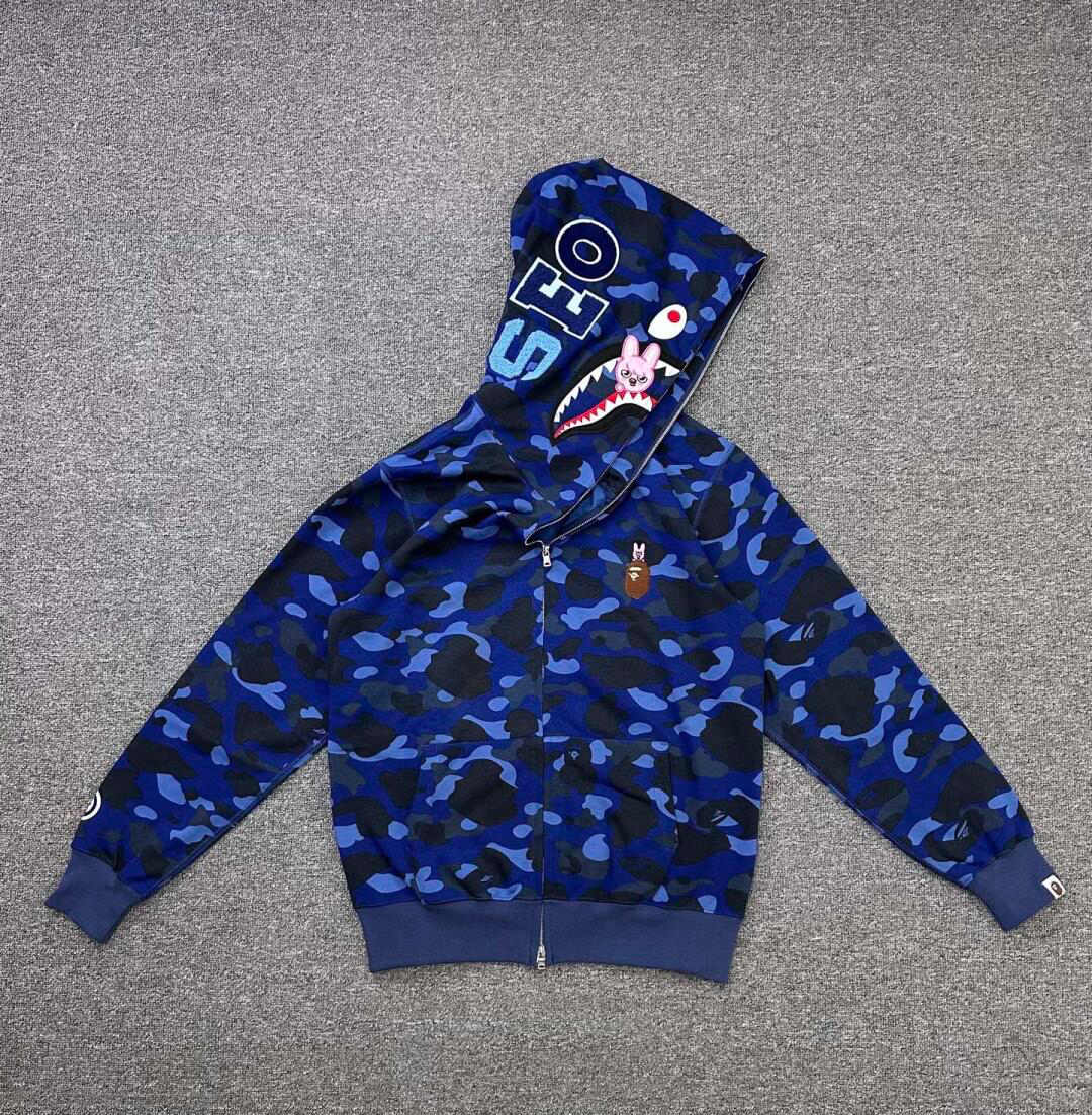 StrayKids Changbin BAPE Inspired Bape camo zip-up  hoodie-Stray Kids