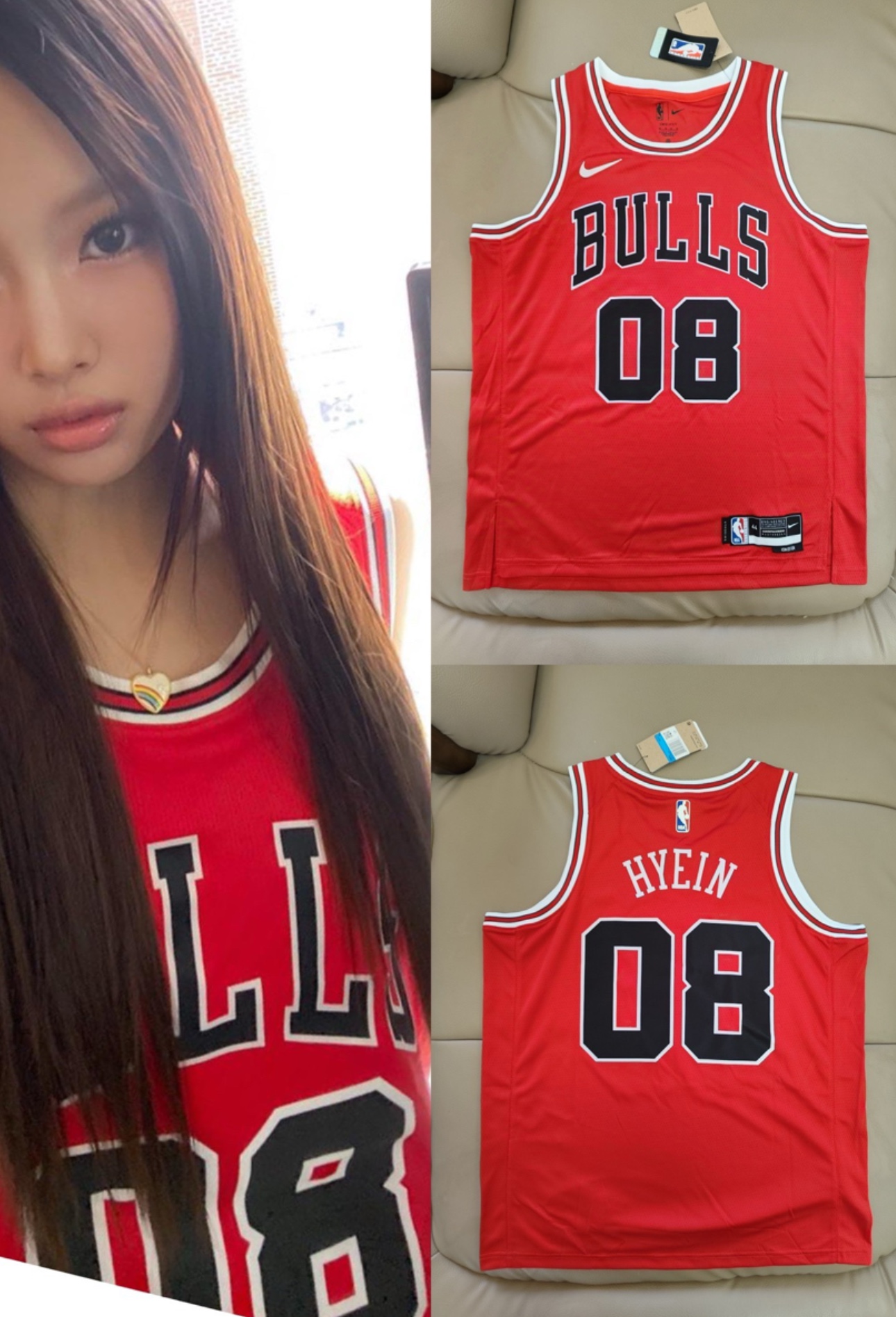 NEWJEANS HYEIN customized Chicago Bulls Jersey