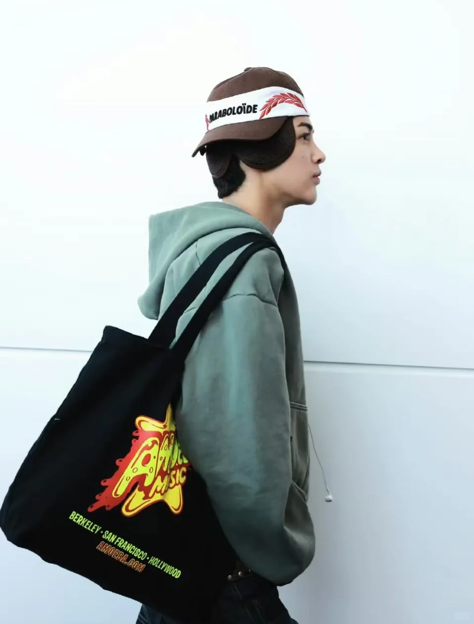 Cortis Keonho Inspired Victory Brown Cap with Mesh Eyemask