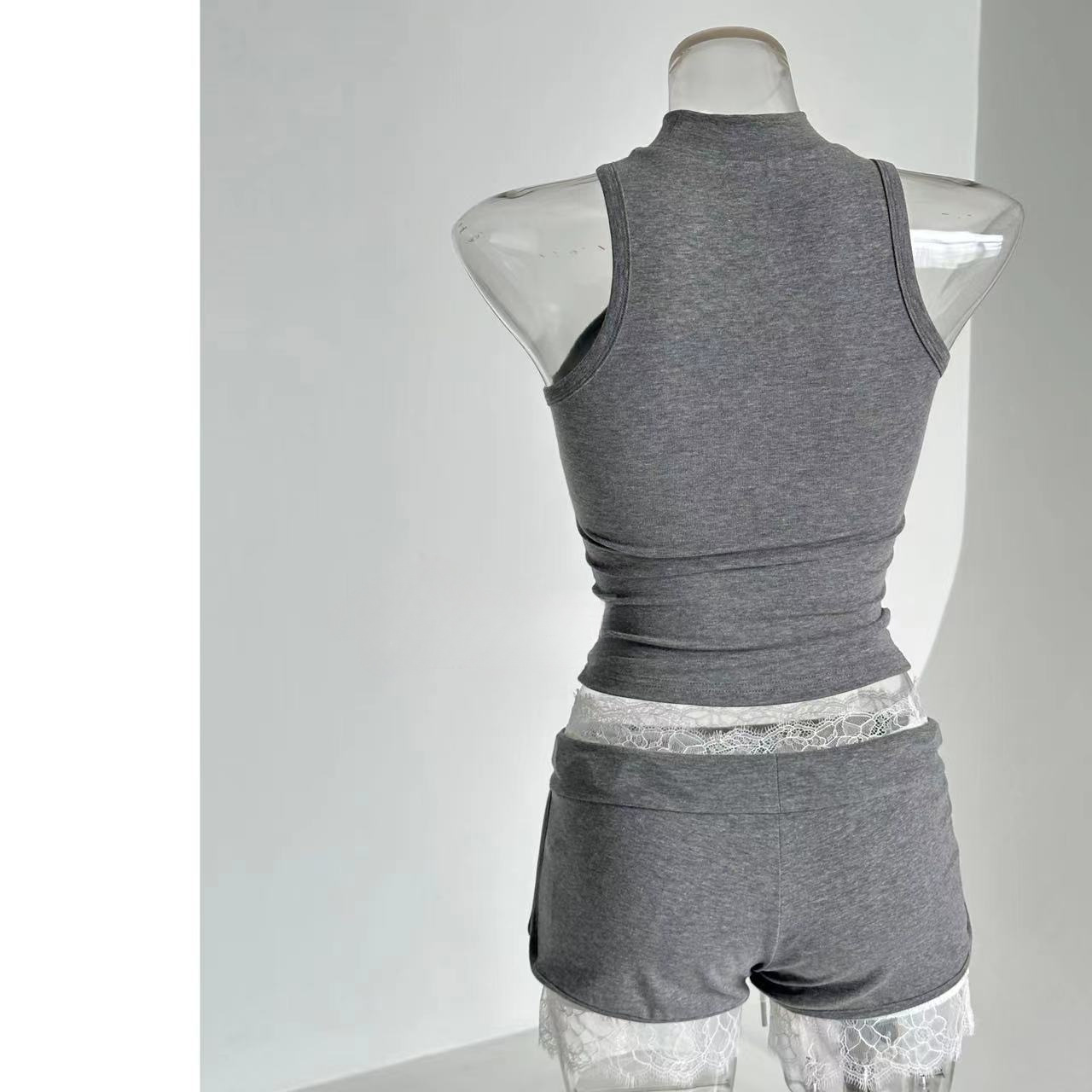 Sleeveless athletic tank and shorts set-Straykids concert outfitidea for STAY