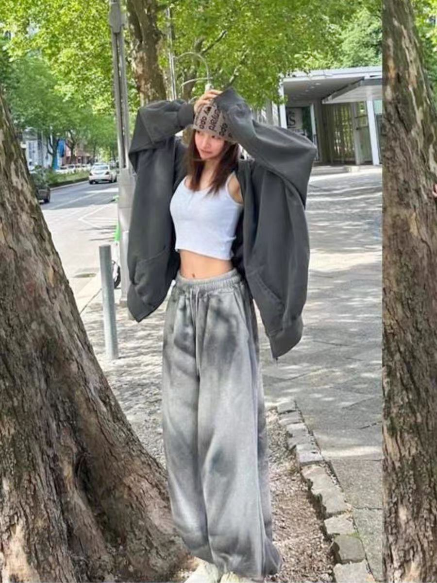 IVE Liz Inspired Vintage Cross Straight Leg Sweatpants