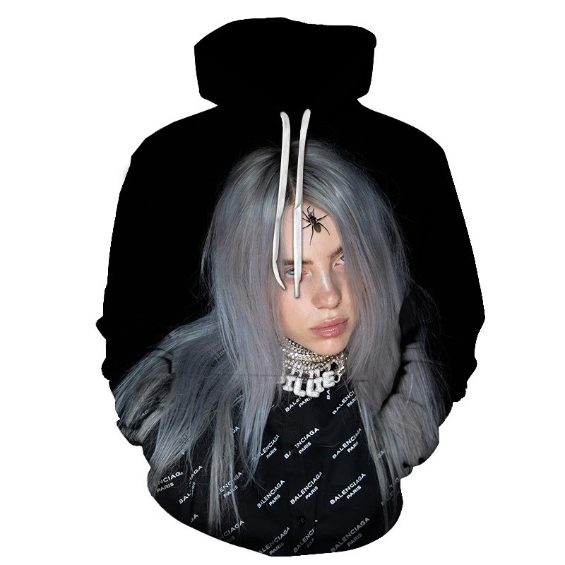 BILLIE EILISH MERCH – UNISEX BILLIE EILISH 3D PRINTED HOODIE