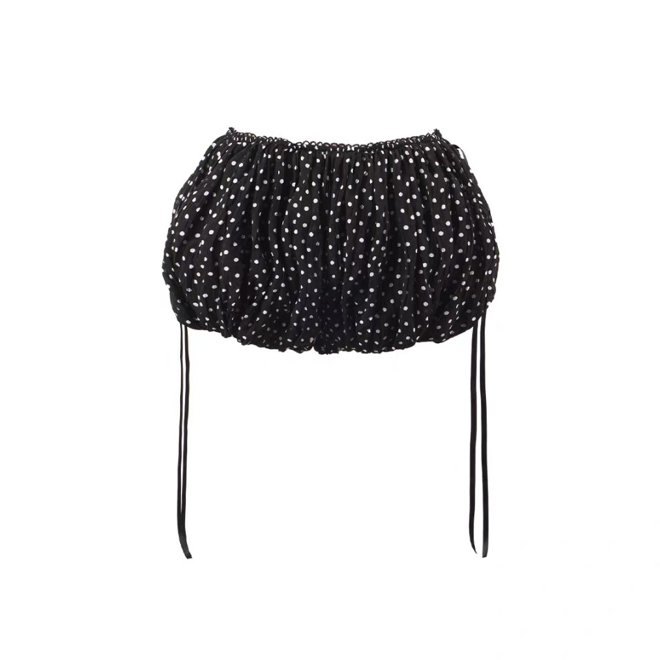 Lesserafim Sakura&Babymonster Chiquta Inspired Polka Dot Crop Top Shorts Set