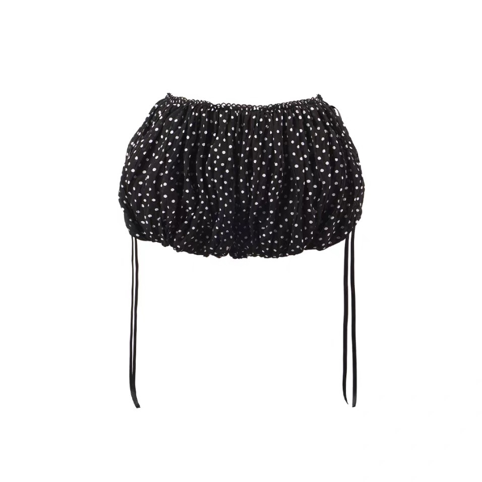 Lesserafim Sakura&Babymonster Chiquta Inspired Polka Dot Crop Top Shorts Set