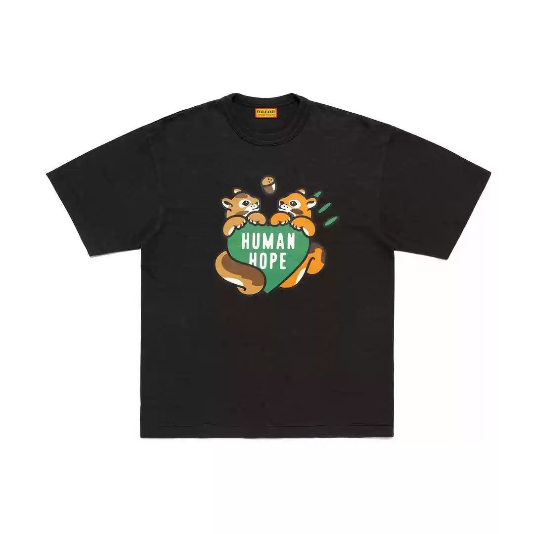 BTS J-Hope Inspired Human Made x Human Hope Squirrel Print T-Shirt