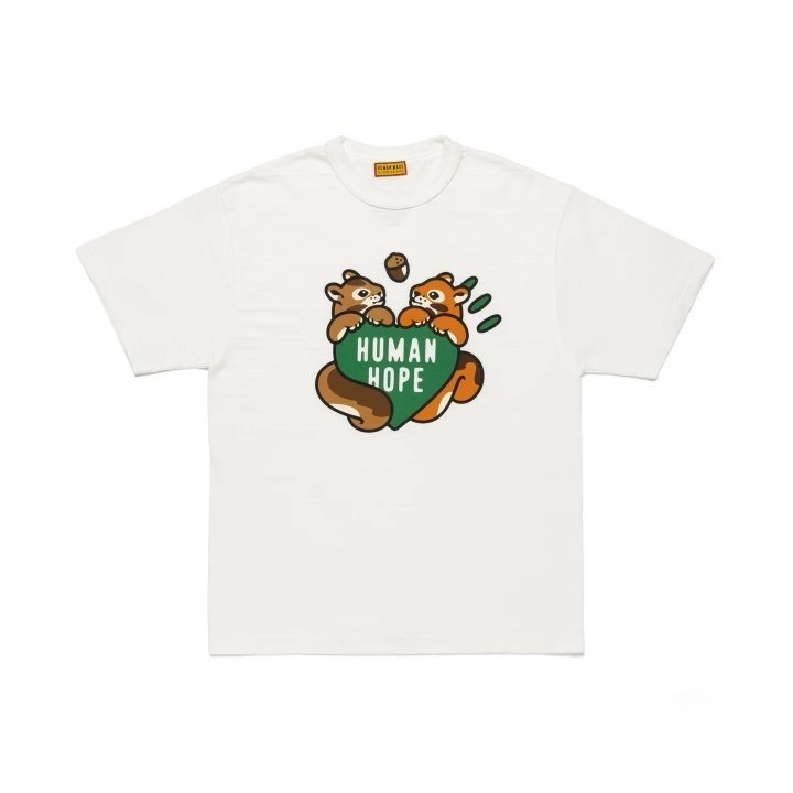 BTS J-Hope Inspired Human Made x Human Hope Squirrel Print T-Shirt