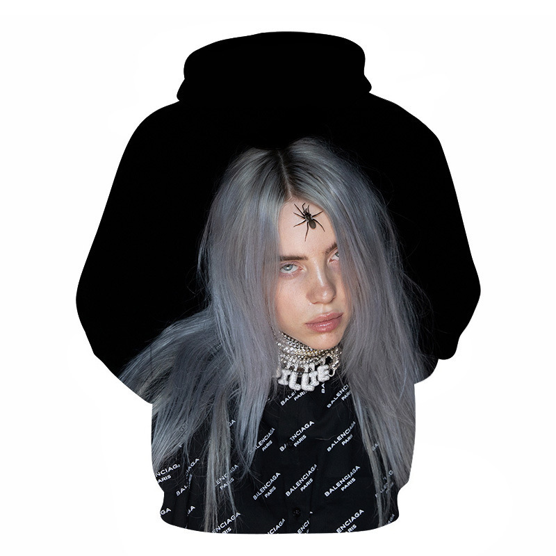 BILLIE EILISH MERCH – UNISEX BILLIE EILISH 3D PRINTED HOODIE