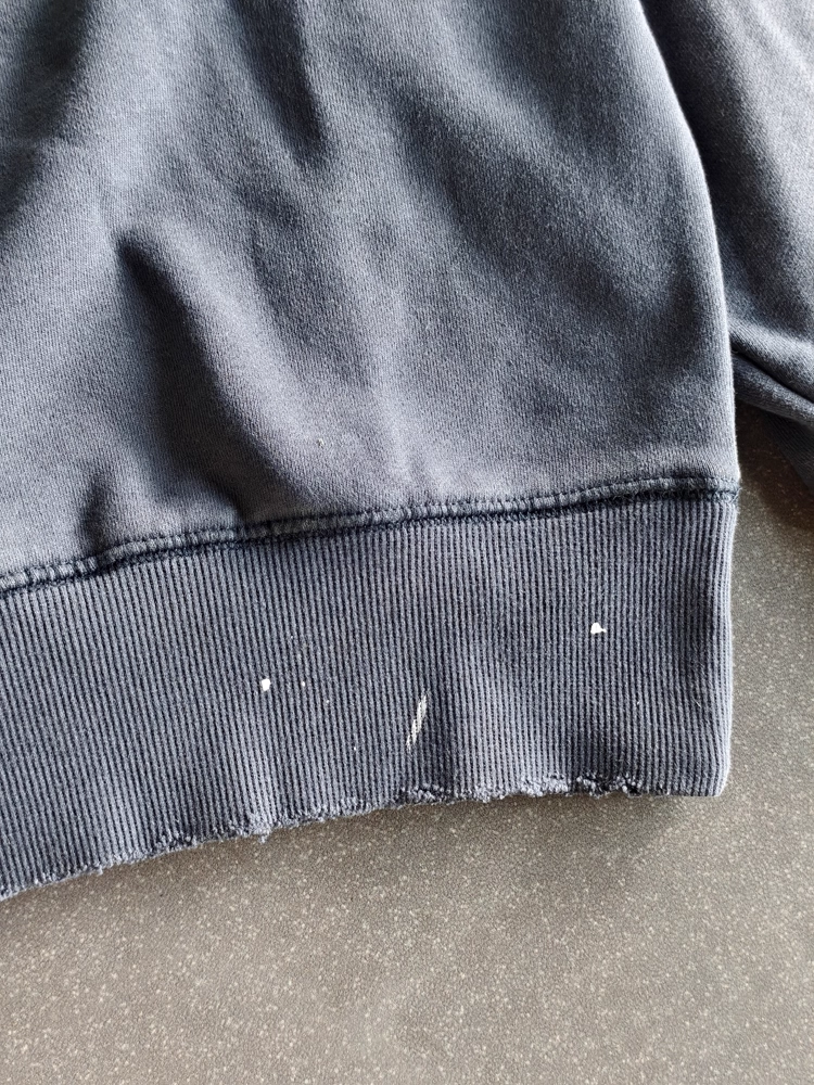 TXT Soobin Inspired Washed Blue Lightning Embroidered Sweatshirt