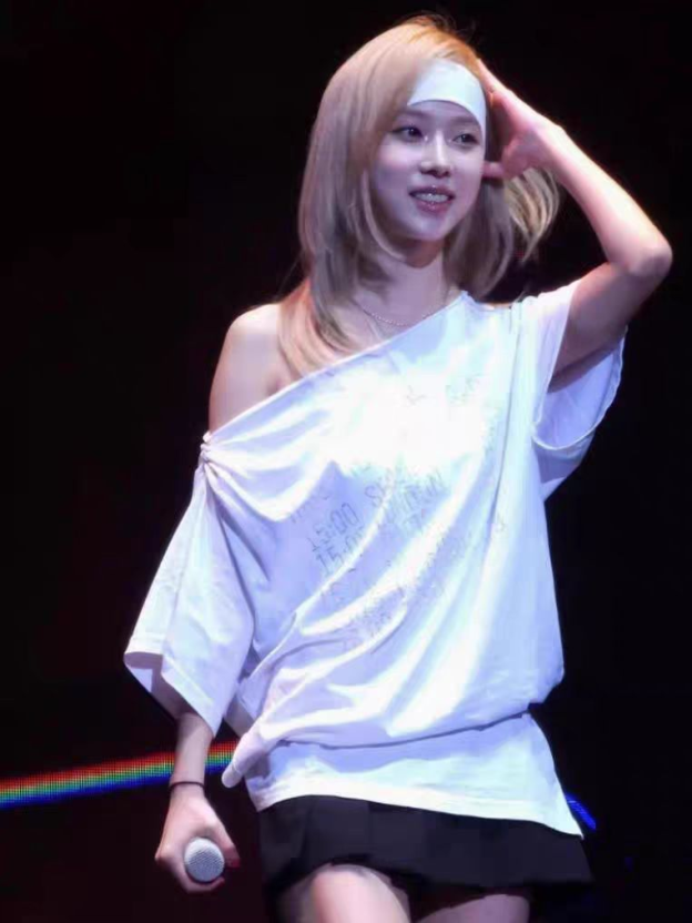 Aespa Winter Inspired Sparkle Letter Off-Shoulder Tee