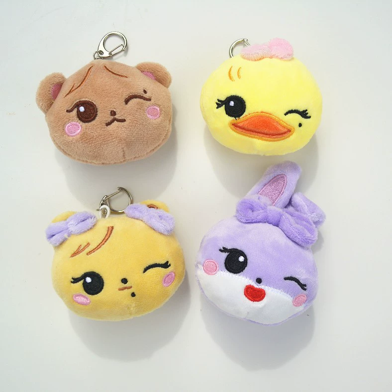 BlACKPINK 2025 CONCERT MERCH INSPIRED CHARACTER PLUSH FACE KEYRING