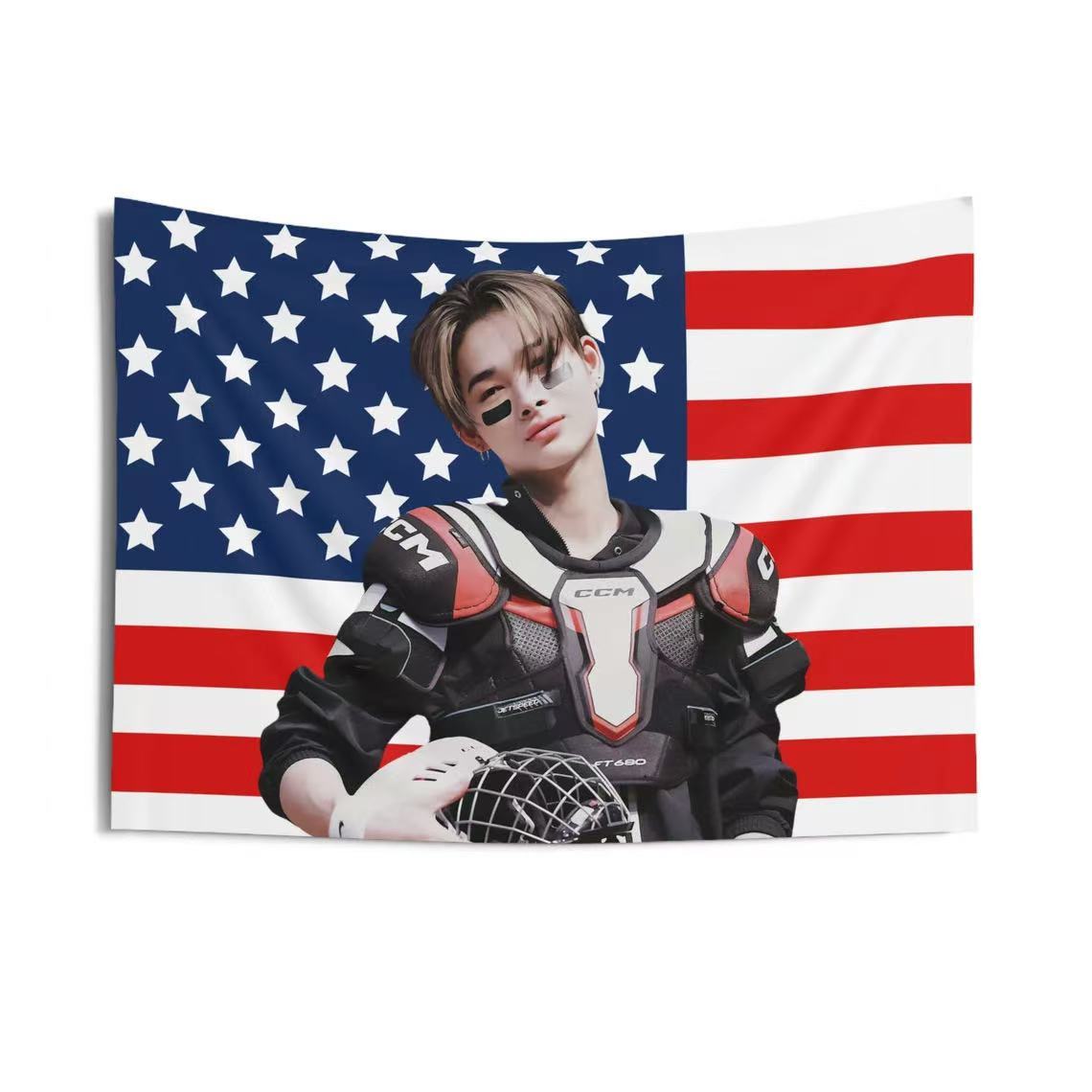 Enhypen NIKI Flag Tapestry- Kpop Wall Banner
