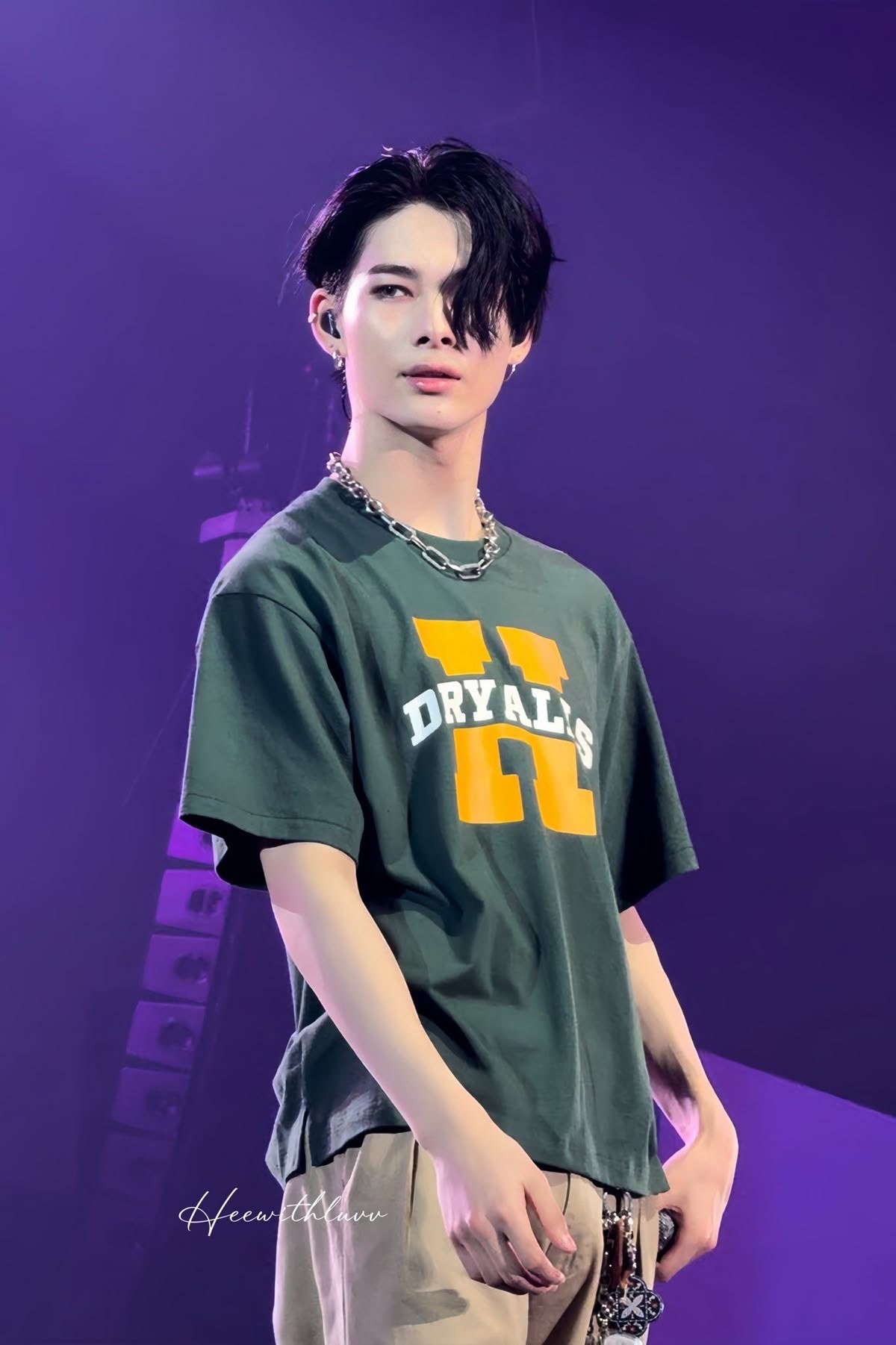 Enhypen Niki Inspired H Letter Print T-Shirt