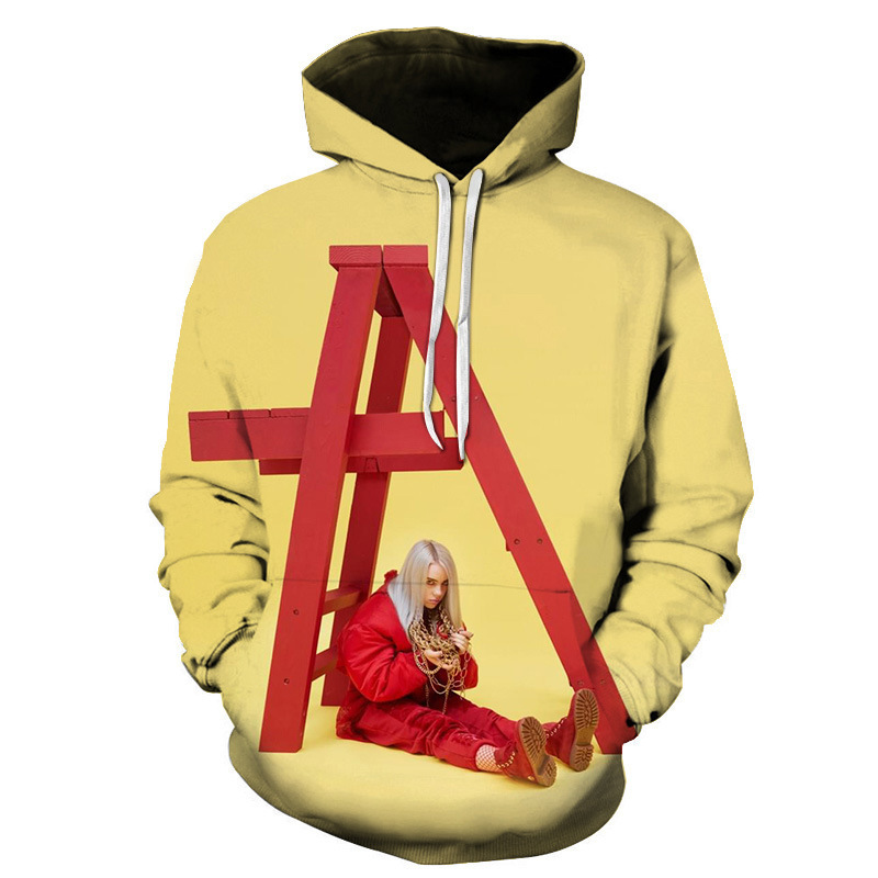 BILLIE EILISH MERCH – UNISEX BILLIE EILISH 3D PRINTED HOODIE