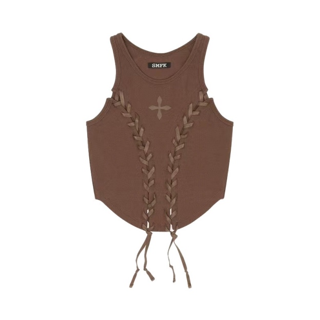 IVE JANG WONYOUNG inspired SMFK Deconstructed Baseball Tactical Vest Crop Top