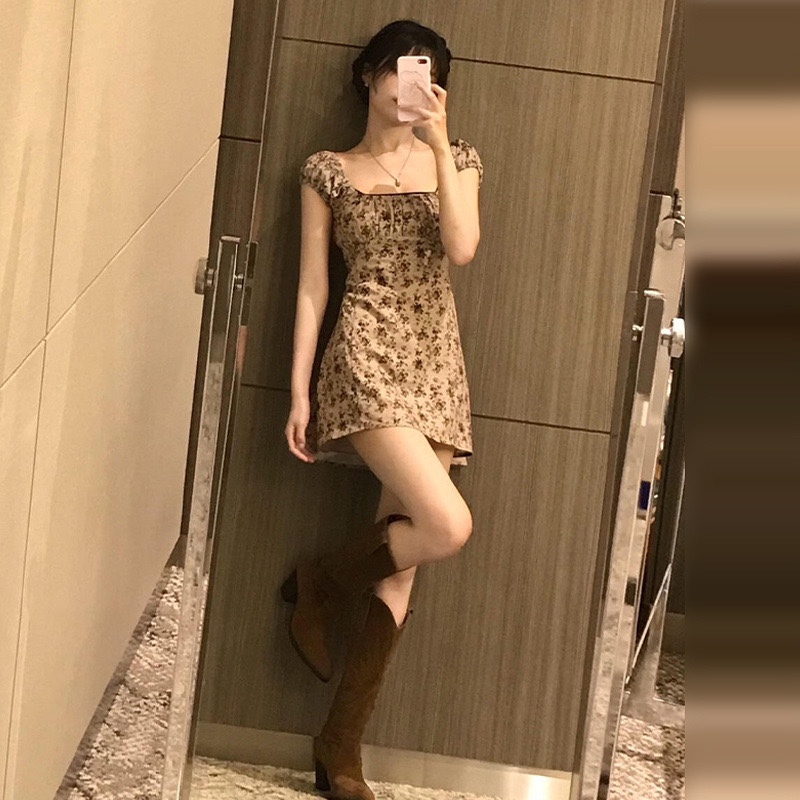 Babymonster Ahyeon Inspired Floral Wrap Dress