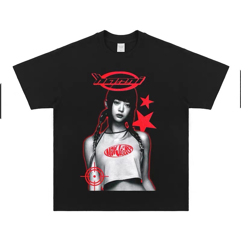 Newjeans Custom Member Printed Retro Washed T-Shirt