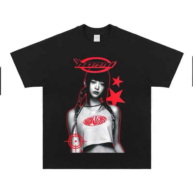 Newjeans Custom Member Printed Retro Washed T-Shirt