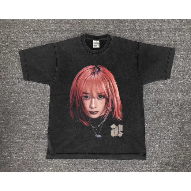 AESPA Custom Member Printed Retro Washed T-Shirt