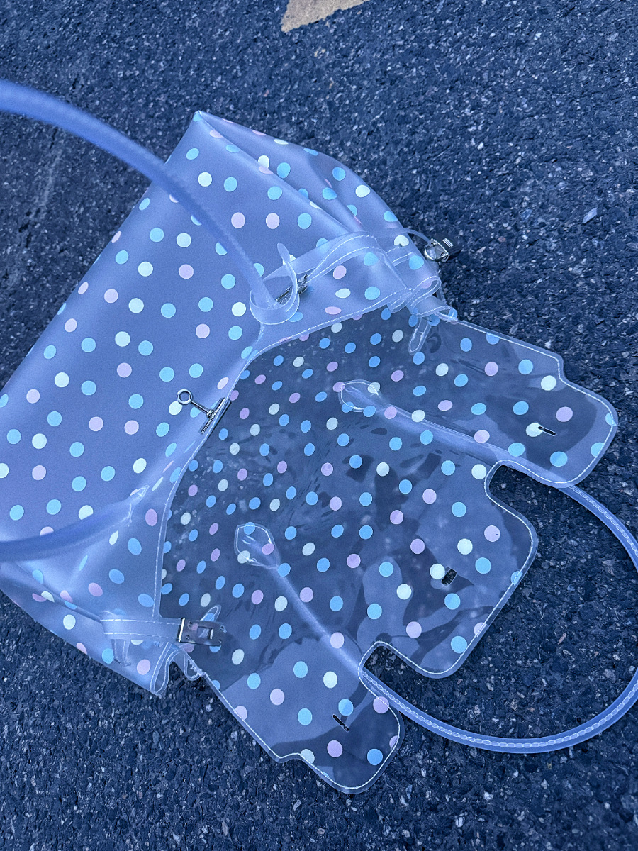 Horizontal Candy Polka Dot TPU Jelly Tote Bag jellyfirkin bag-jelly bag