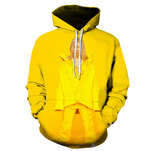 BILLIE EILISH MERCH – UNISEX BILLIE EILISH 3D PRINTED HOODIE