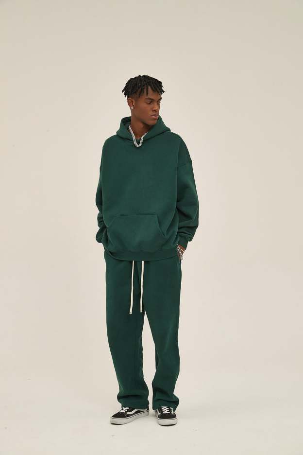 Gray&Green-Oversized hoodie sets