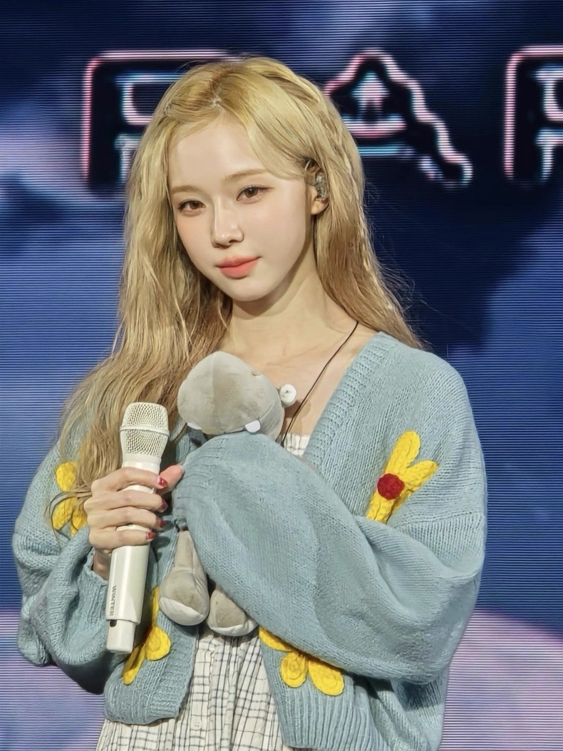 Aespa Winter Inspired Flower Sweater