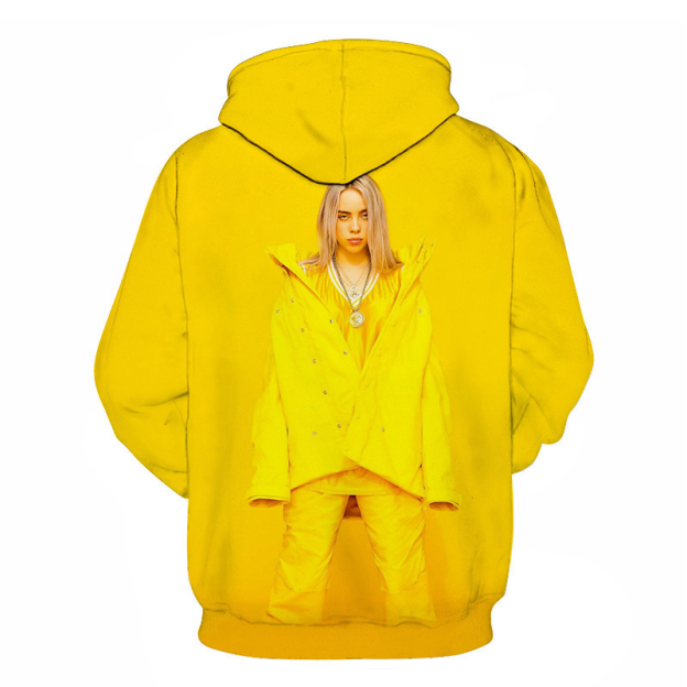 BILLIE EILISH MERCH – UNISEX BILLIE EILISH 3D PRINTED HOODIE