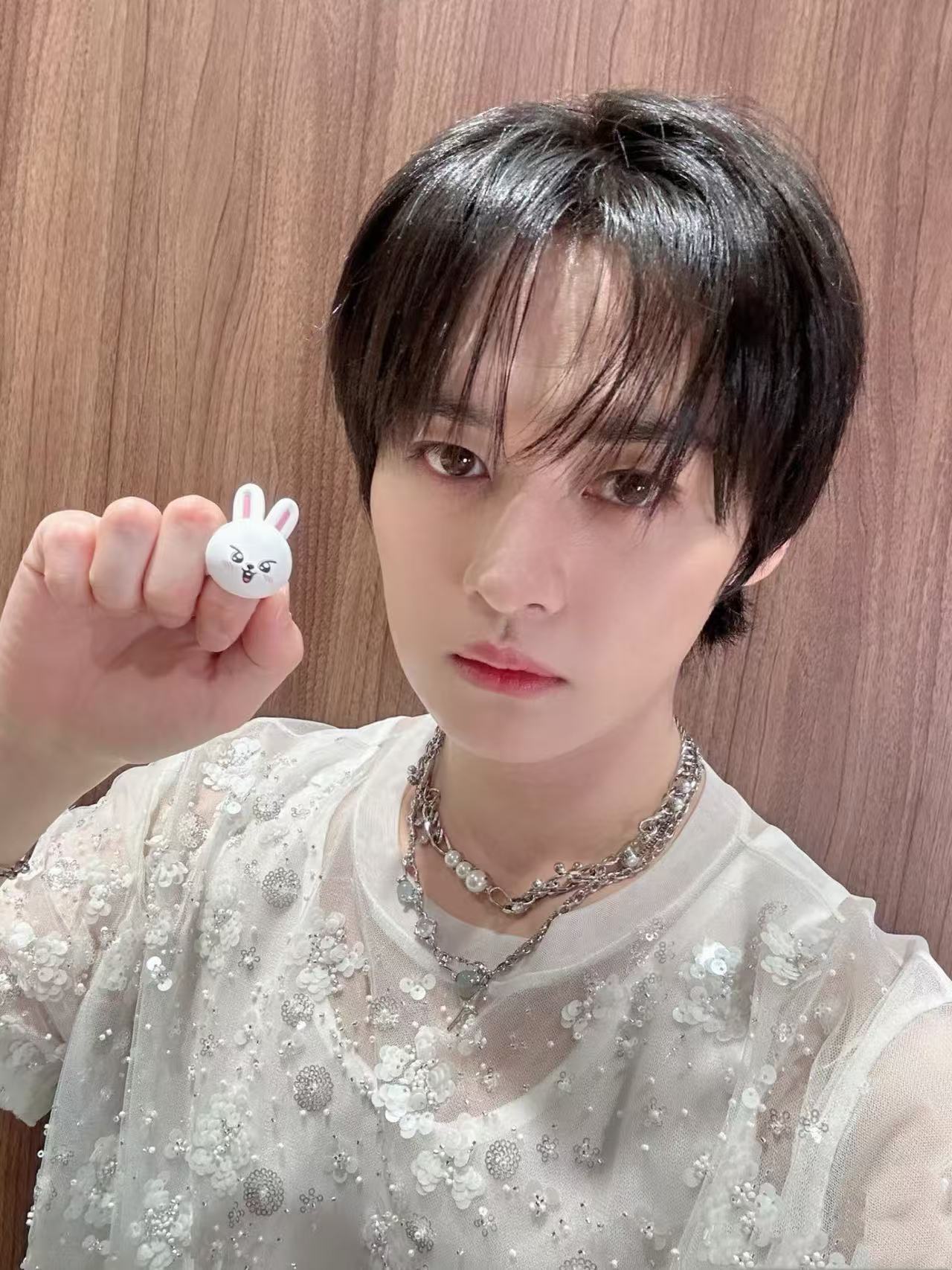 SKZ LeeKnow Moonstone Star Necklace-straykids