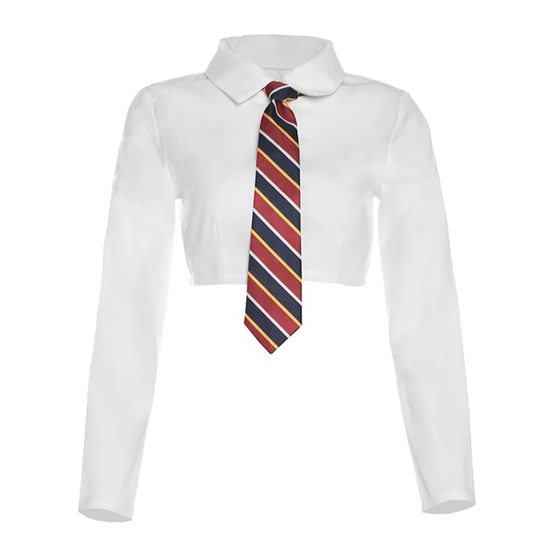 Colorblocked Jacket Bow Tie Shirt Short Skirt Set-Blackpink Jennie