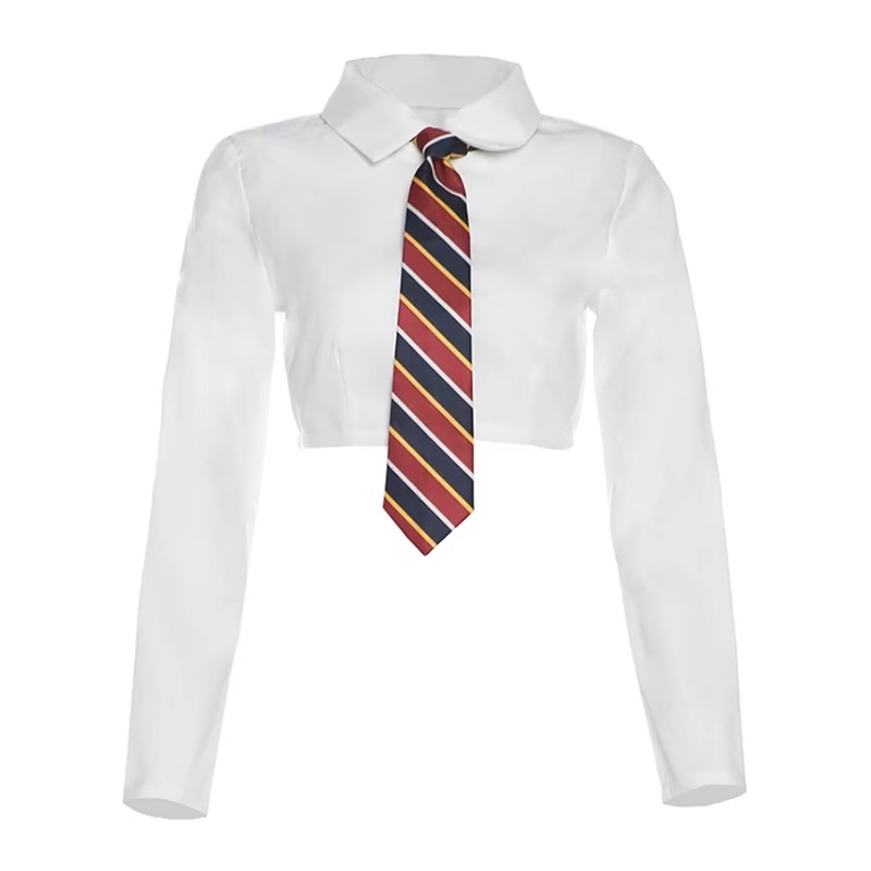 Colorblocked Jacket Bow Tie Shirt Short Skirt Set-Blackpink Jennie