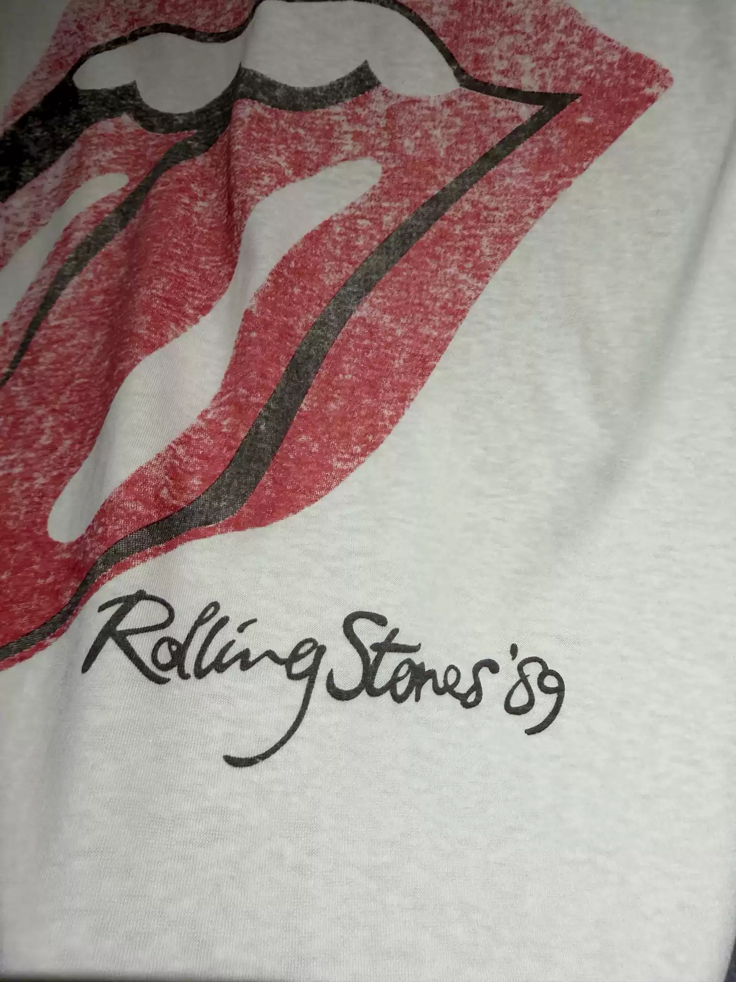 Lngshot Woojin Inspired The Rolling Stones Tongue Logo Vintage Band Tee