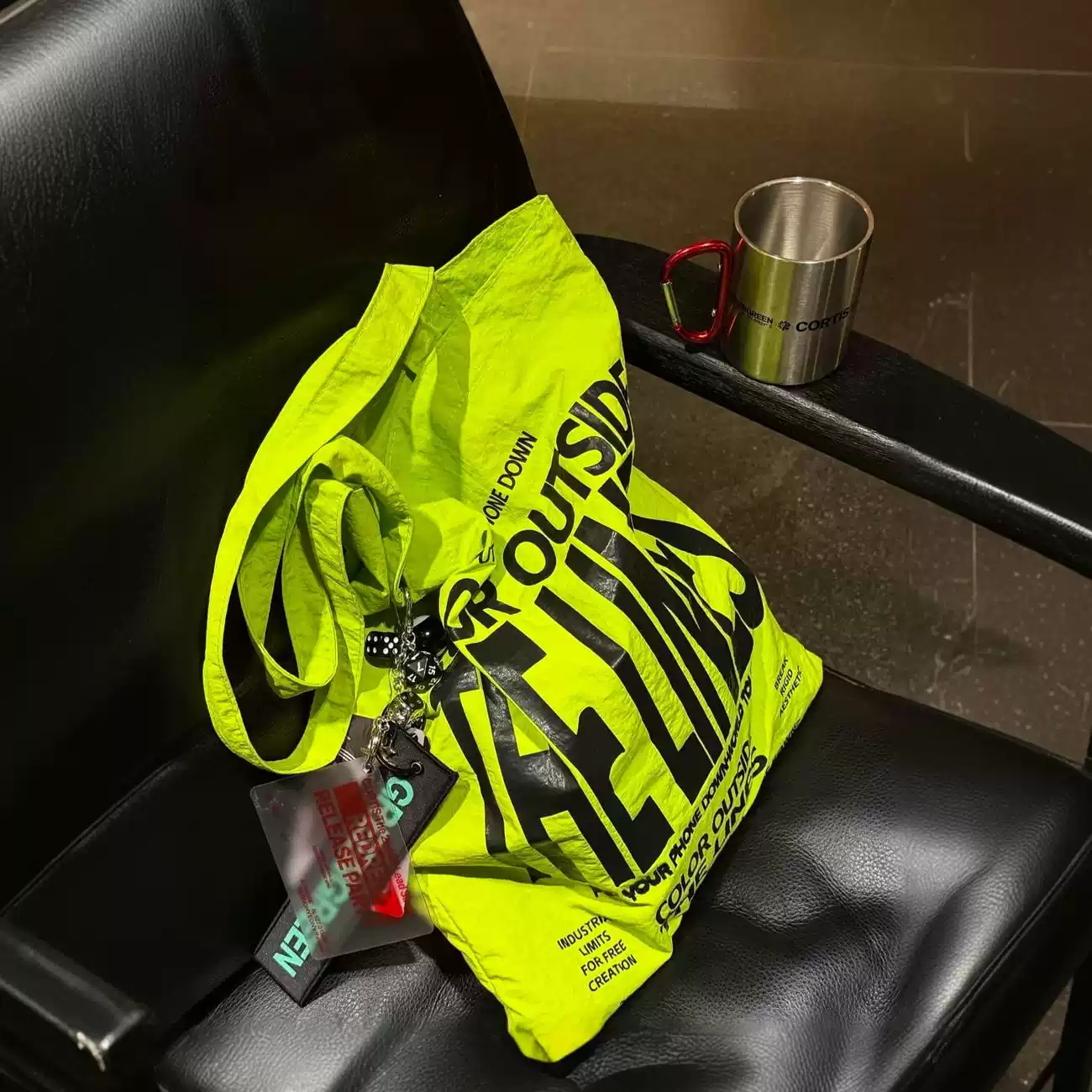 CORTIS Neon Green Merch Tote Bag 