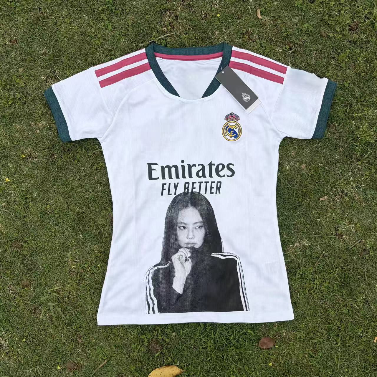 Blackpink Jennie Remake Real Madrid Fitted Jersey Tee