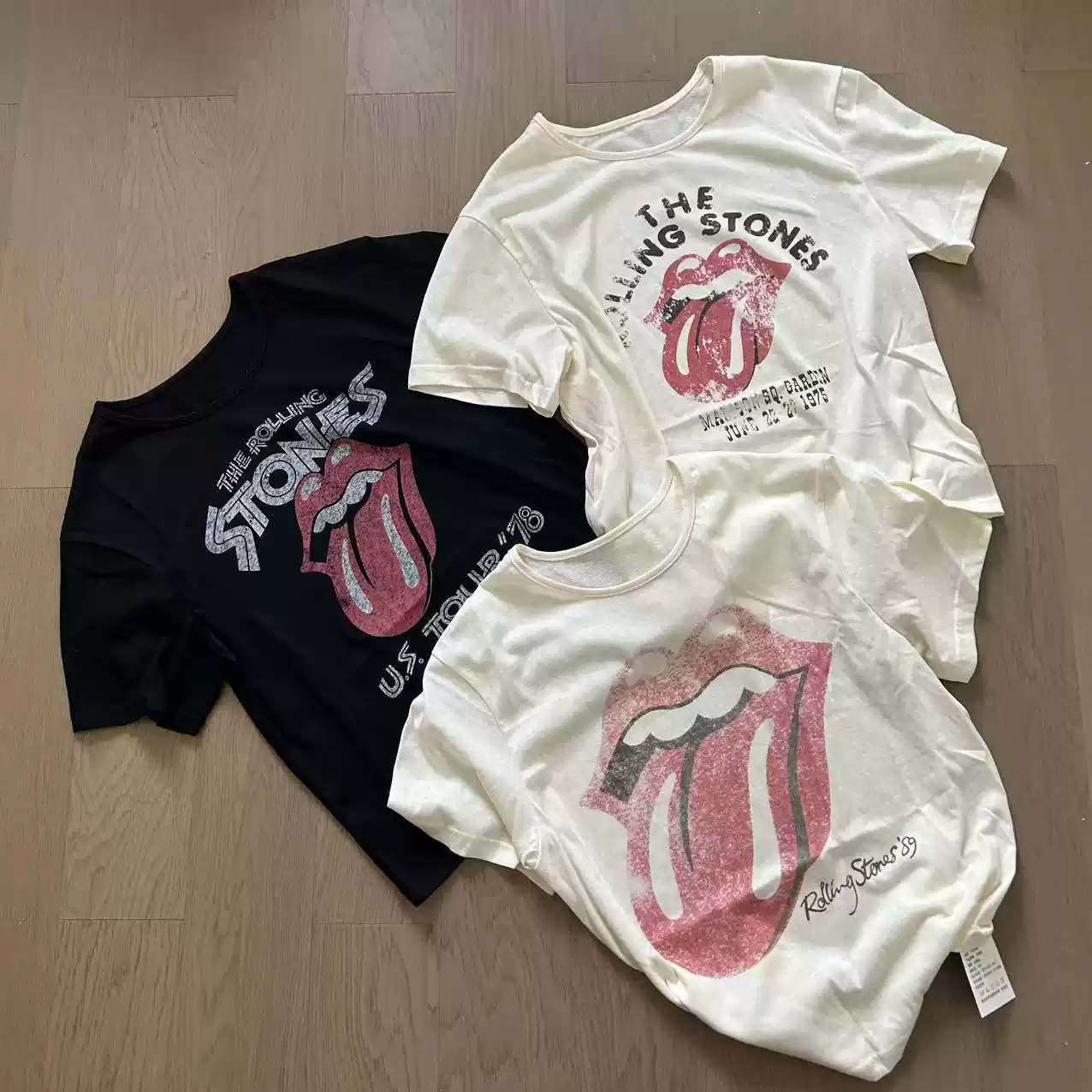 Lngshot Woojin Inspired The Rolling Stones Tongue Logo Vintage Band Tee