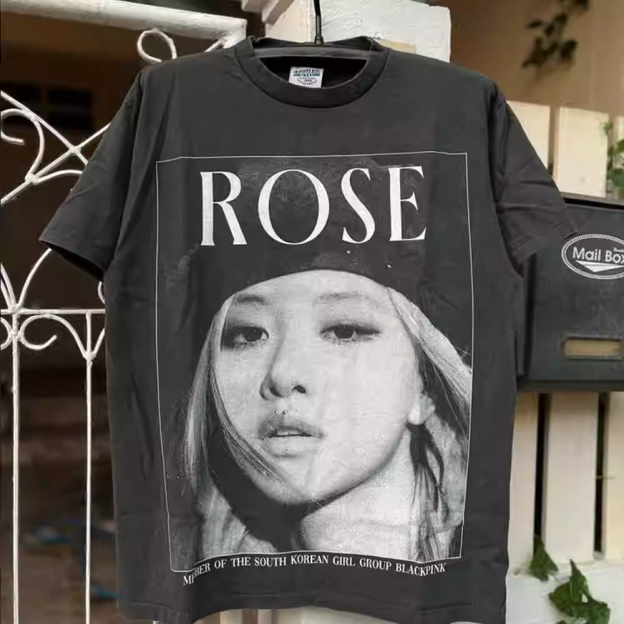 Blackpink Rose Jisoo Vintage Graphic Tee