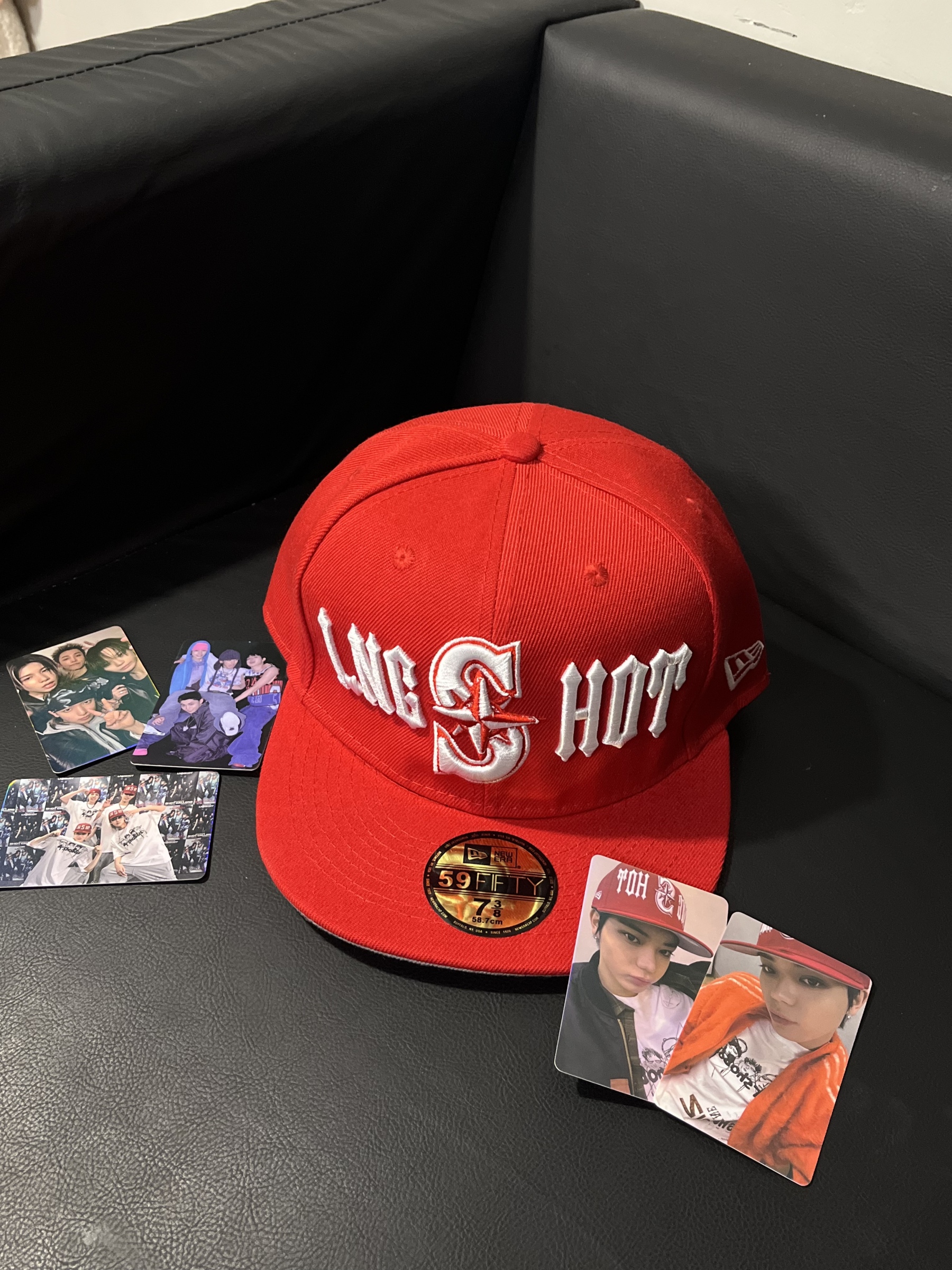lngshot inspired Red Blue Embroidered Baseball Cap Hat 