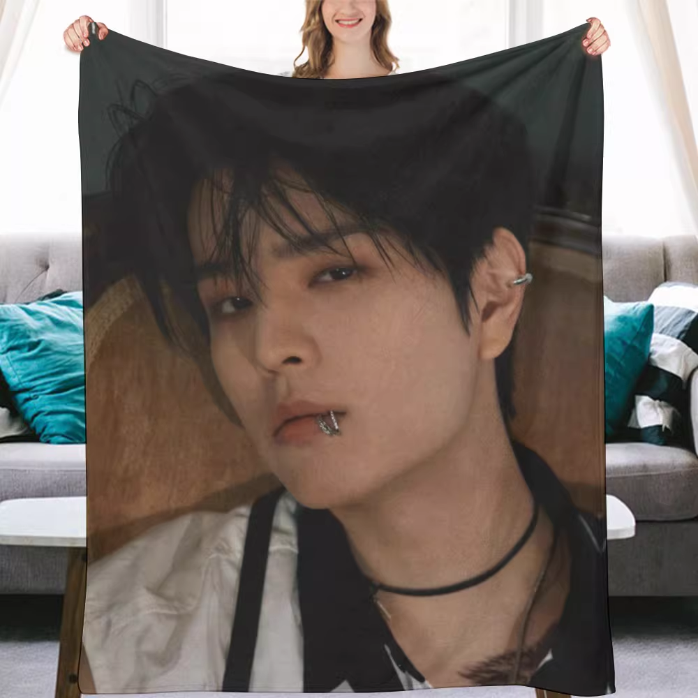 Stray kids Seungmin Fanmade Flanne Blanket - Kpop Concert Fan Blanket-Straykids