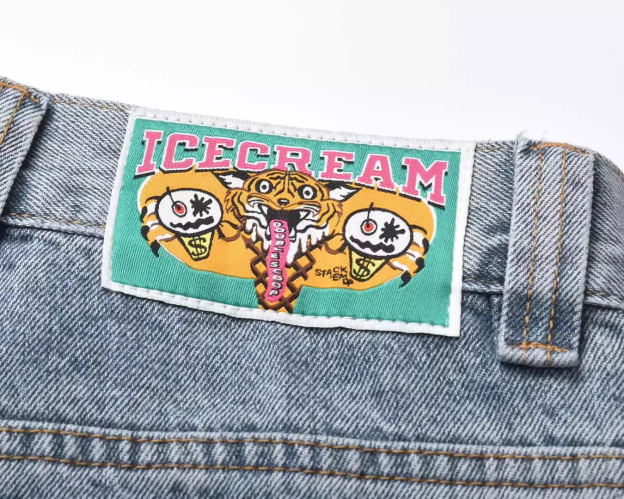 Cortis Juhoon Inspired Ice Cream Running Dog Denim Jeans