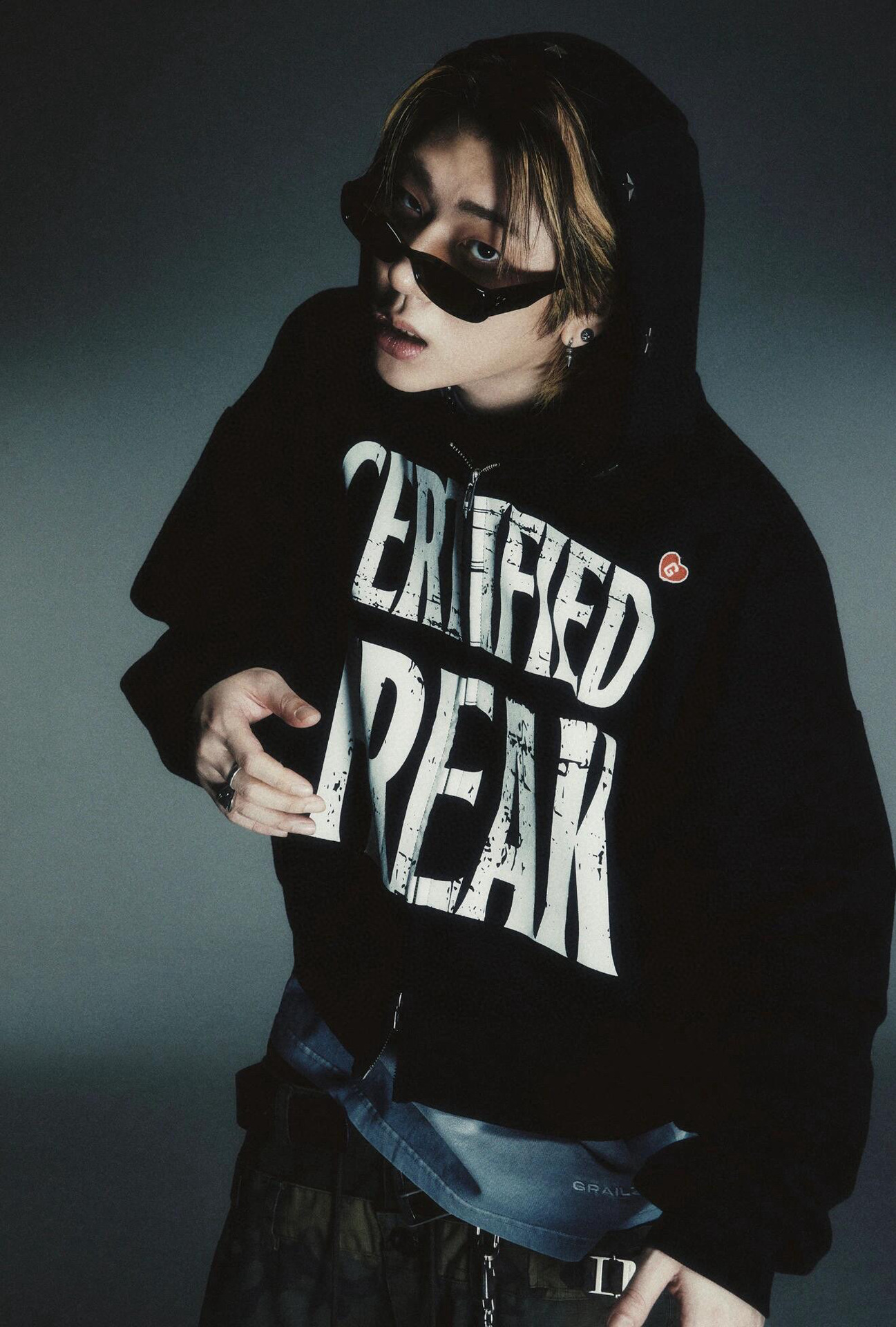 Boynextdoor Leehan&Zico Inspired Certified Freak Graphic Zip-Up Hoodie
