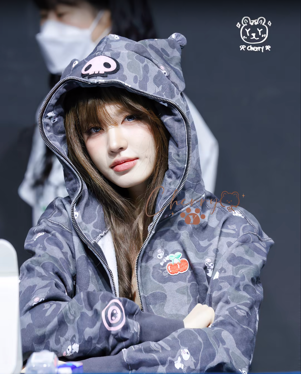 IVE Liz Inspired BAPE x Sanrio Characters Camo Full Zip Hoodie