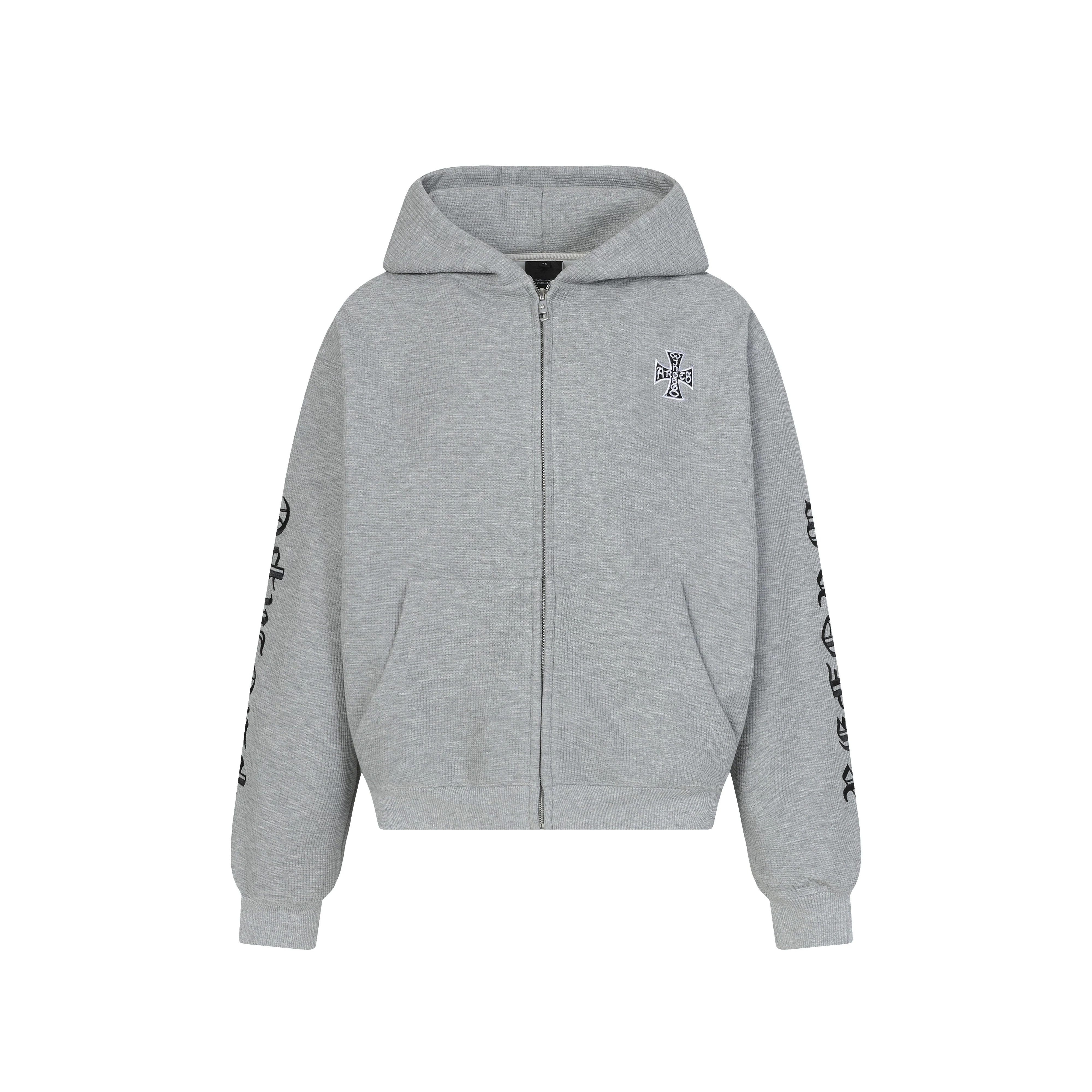 ENHYPEN Niki Inspired Grey Character Print Zip-Up Hoodie-NI-KI