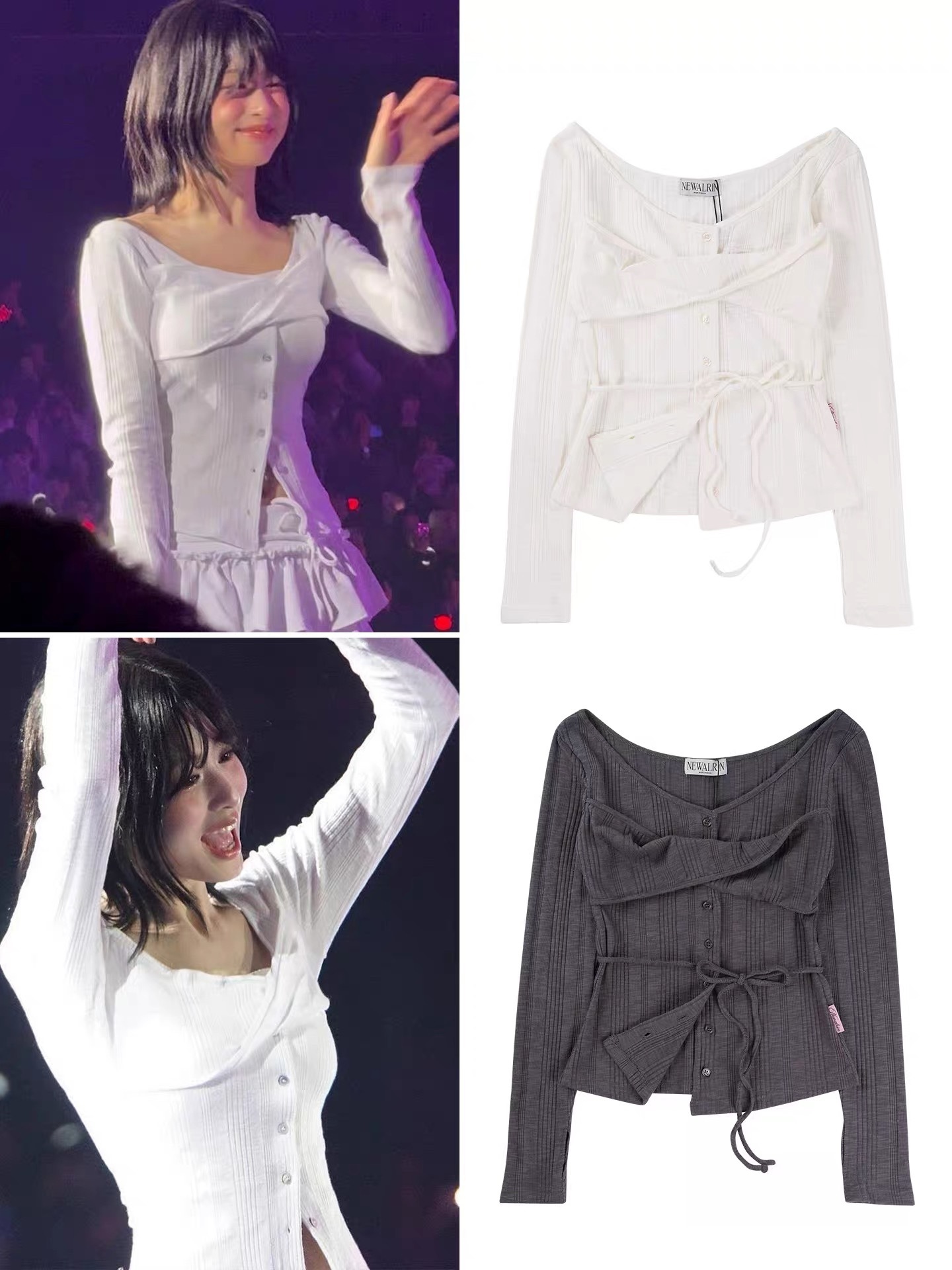 BabyMonster Ahyeon Inspired Long Sleeve Slim Fit Cardigan