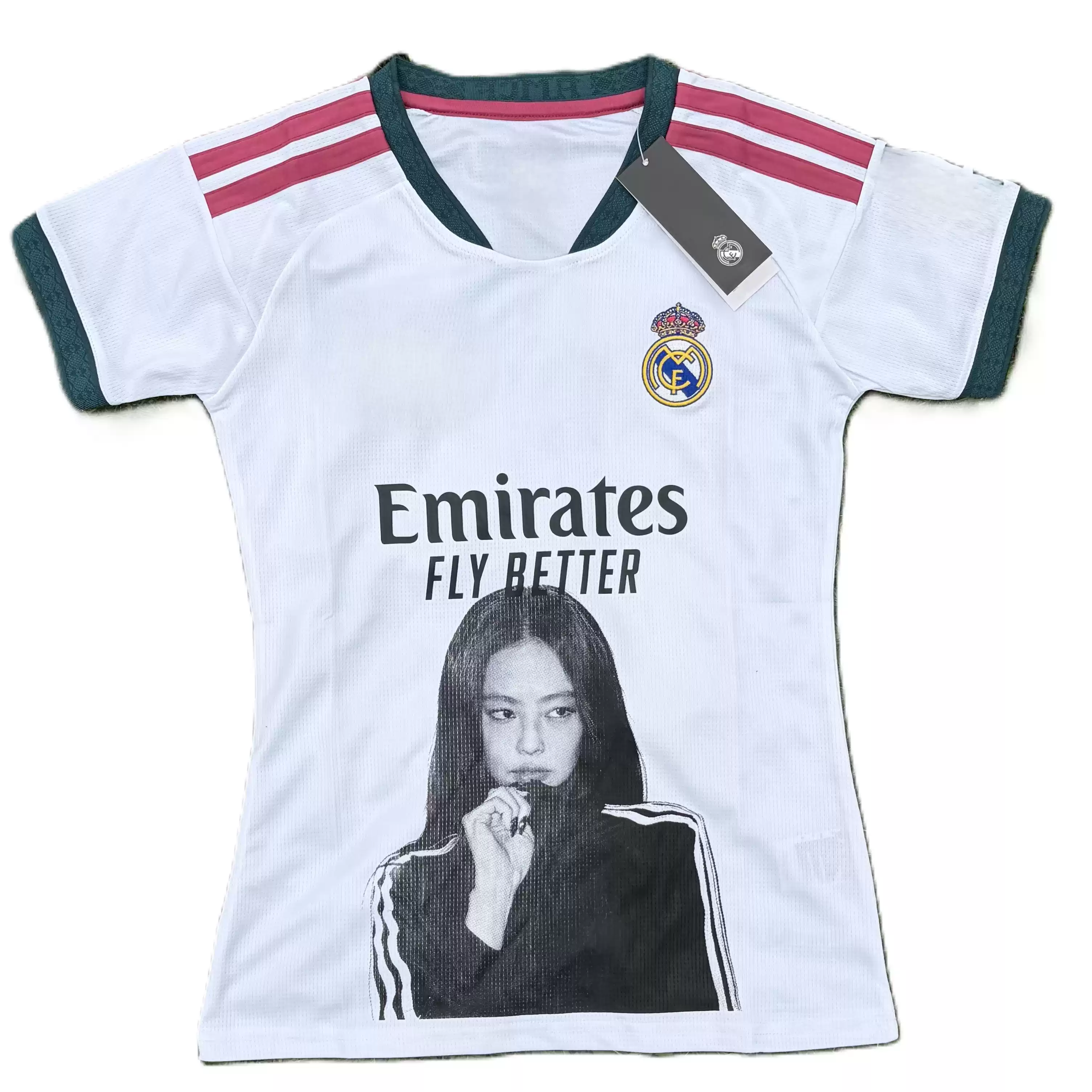 Blackpink Jennie Remake Real Madrid Fitted Jersey Tee
